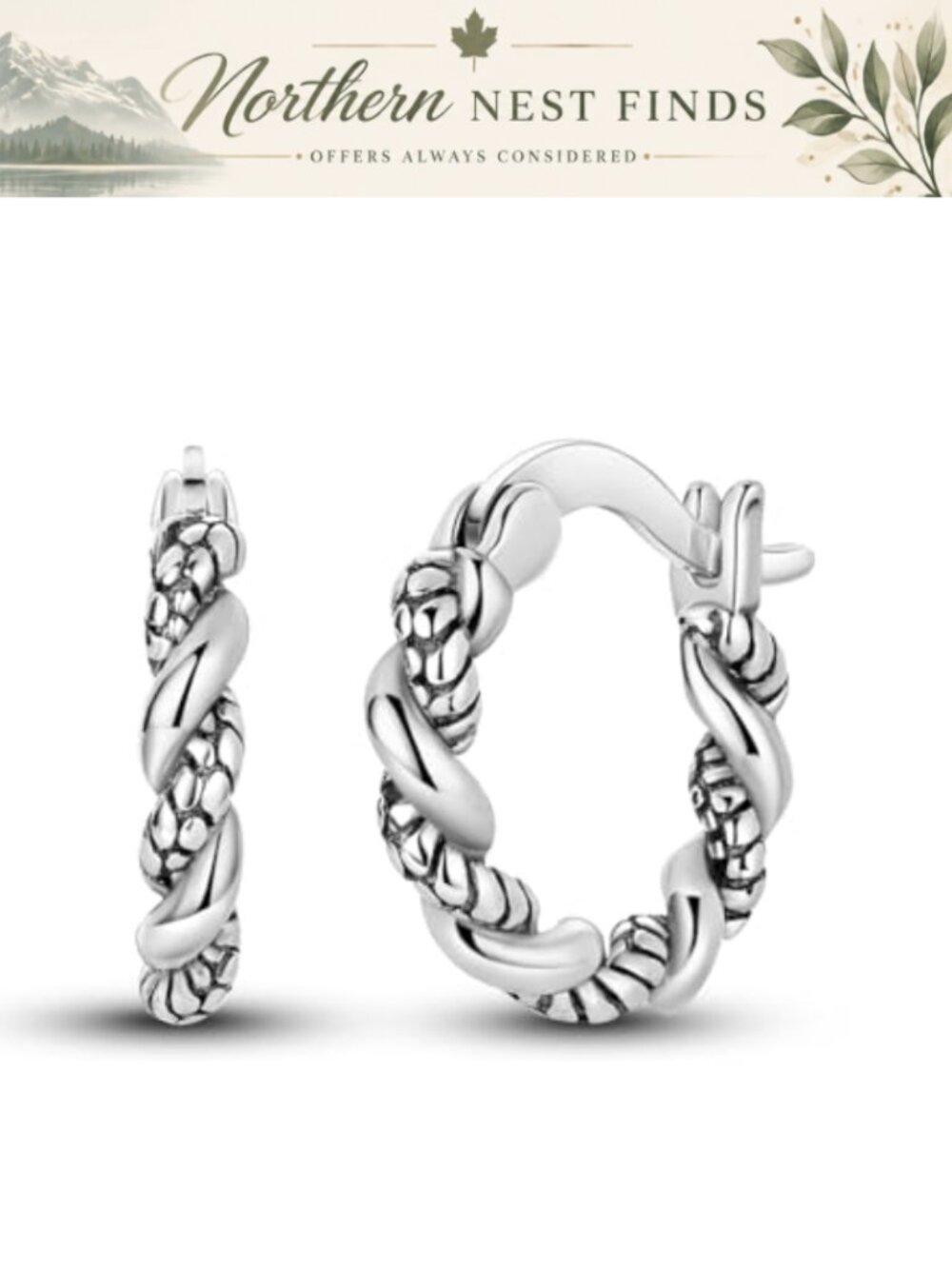 925 Sterling Silver Hoop Earrings Small Cartilage Helix